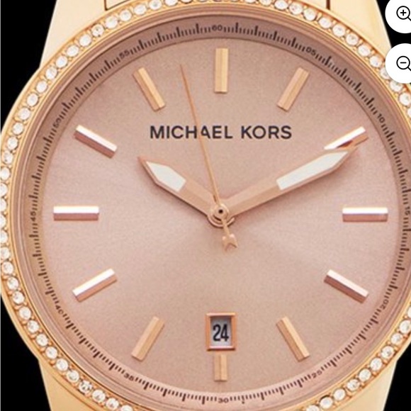 MICHAEL KORS RITZ QUARTZ ROSE GOLD DIAL STEEL LADIES WATCH - Picture 3 of 5